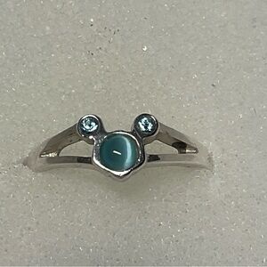 Disney 925 sterling silver ring with blue stones
